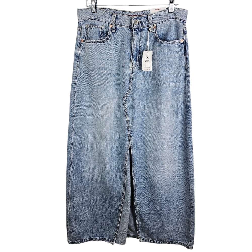 Lucky Brand Rigid Denim Maxi Skirt NWT 8/29
